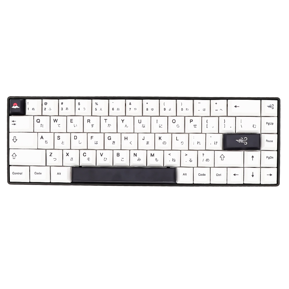 Black And White BOW Keycap Simple Cherry Profile PBT Set 140 Nút Bàn Phím Cơ Màu Trắng Và Đen In Hình Cherry Profile PBT Có Công Tắc MX