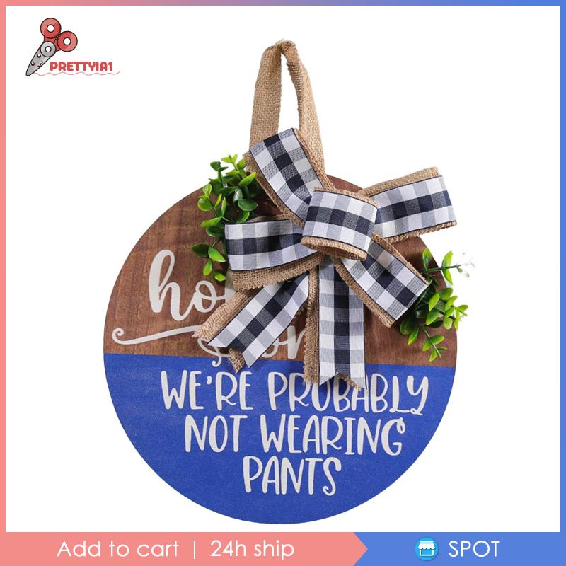 Bảng Gỗ Tròn 12inch Treo Cửa Ra Vào Prettyia1