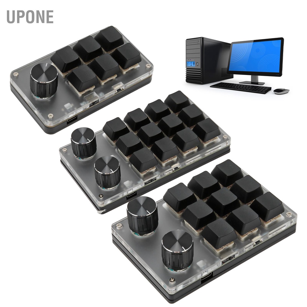 Thiết kế núm bàn phím mini Red Switch Chế độ kép Plug and Play Bàn lập trình cơ học để chơi game Office Media UPONE