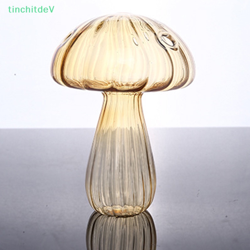 Lọ Hoa Bằng Thủy Tinh Hình Nấm Đơn Giản Sáng Tạo Trang Trí Nhà Cửa