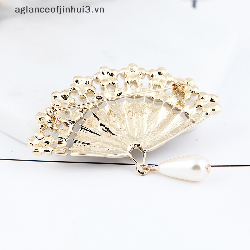 ~ Afhvn ~ Trâm Cài Áo Tráng Men Đính Ngọc Trai Nhân Tạo Quyến Rũ Cho Nữ Broch Broach.