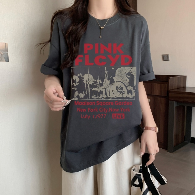 NZN Áo Thun Ngắn Tay Dáng Rộng In Họa Tiết Thời Trang Mùa Hè Hàn Quốc Dành Cho Nữ