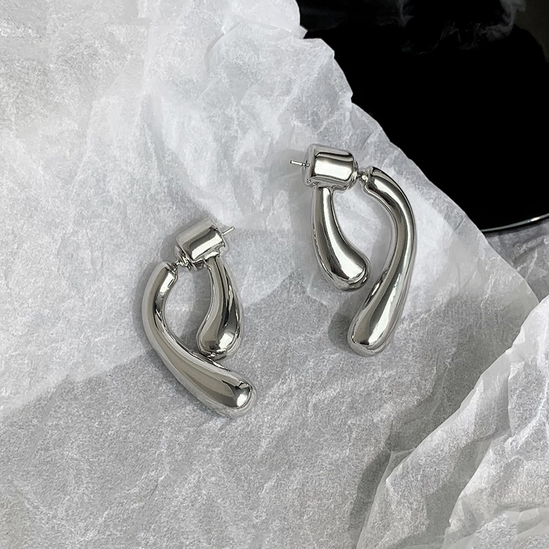 Khuyên Tai Dáng Dài Hai Lớp Mạ Vàng Phong Cách Pháp Thời Trang Cao Cấp Cho Nữ