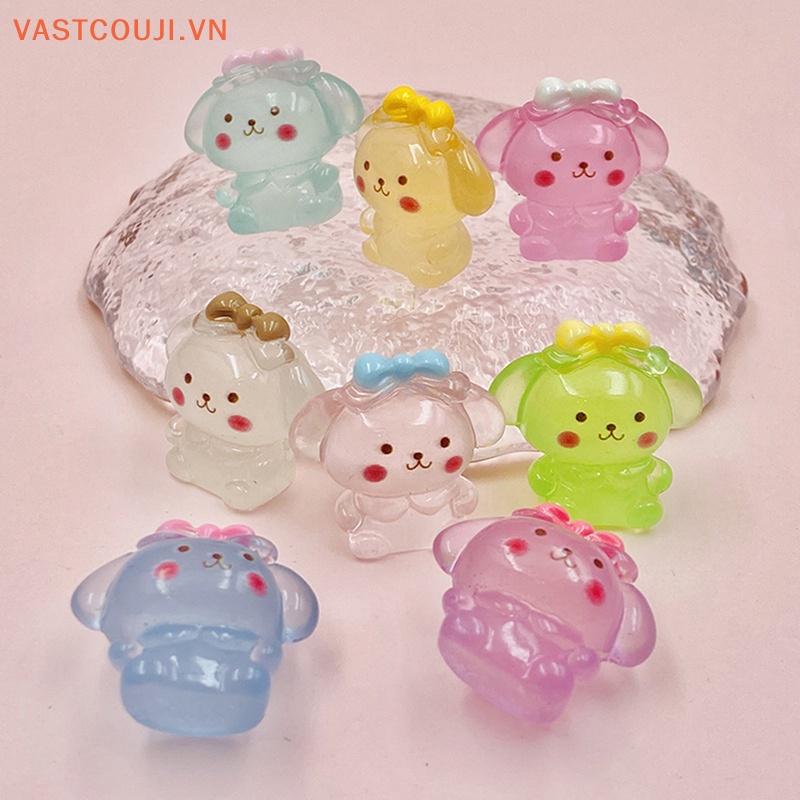 Bộ 2 Đồ trang trí Chú Chó Cinnamon Phát Sáng Dùng Trang Trí Tiểu Cảnh