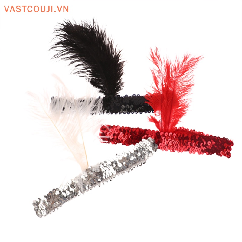 Băng Đô Cài Tóc Đính Lông Vũ Và Ngọc Trai Dễ Thương Sáng Tạo Thời Trang Dự Tiệc Cho Nữ