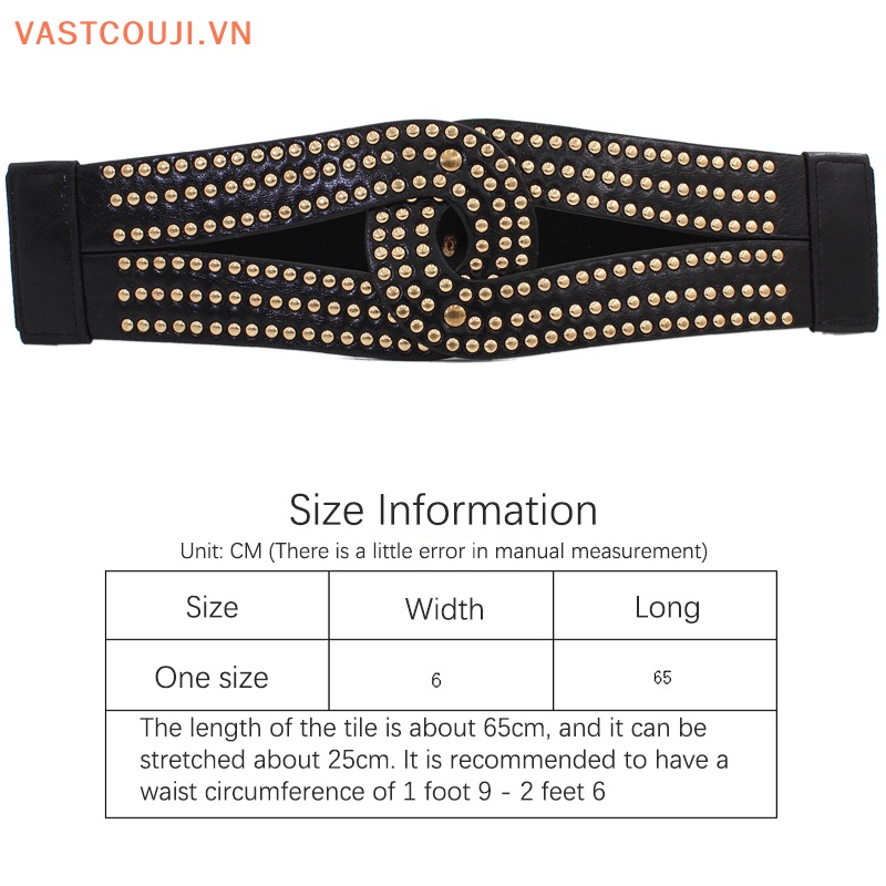 Thắt Lưng Co Giãn Phối Đinh Tán Thời Trang Chất Lượng Cao 2023