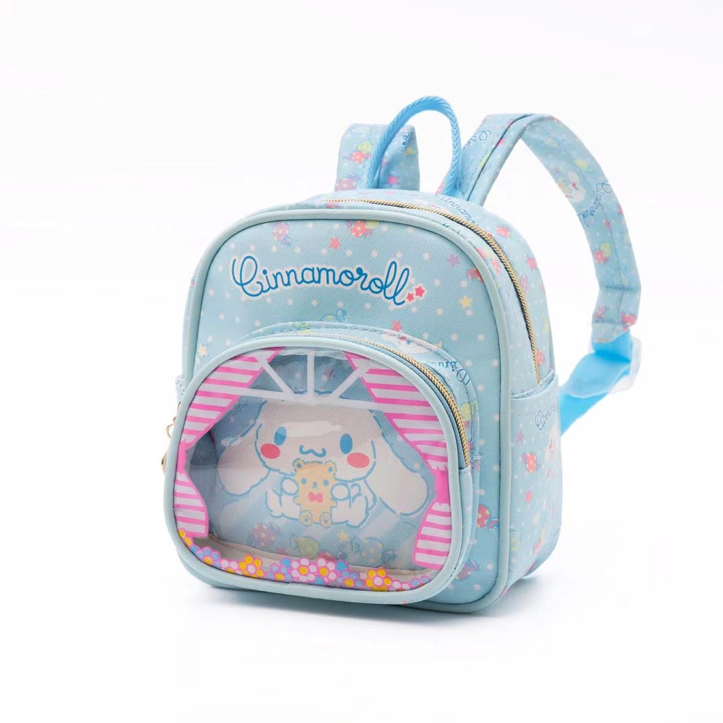 Balo Da Mini Chống Thấm Nước Họa Tiết Kuromi Lingabel Dễ Thương Cho Bé