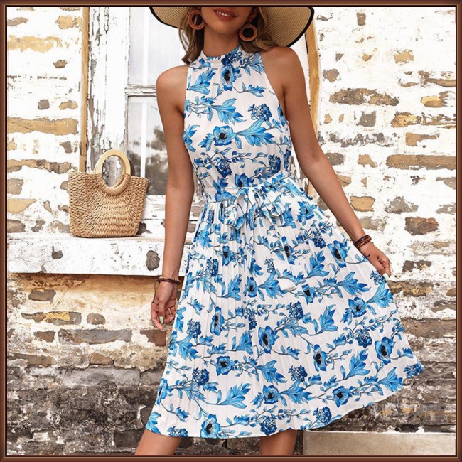 Jaz Đầm Hai Dây Sát Nách 100% Polyester In Hoa Cho Nữ