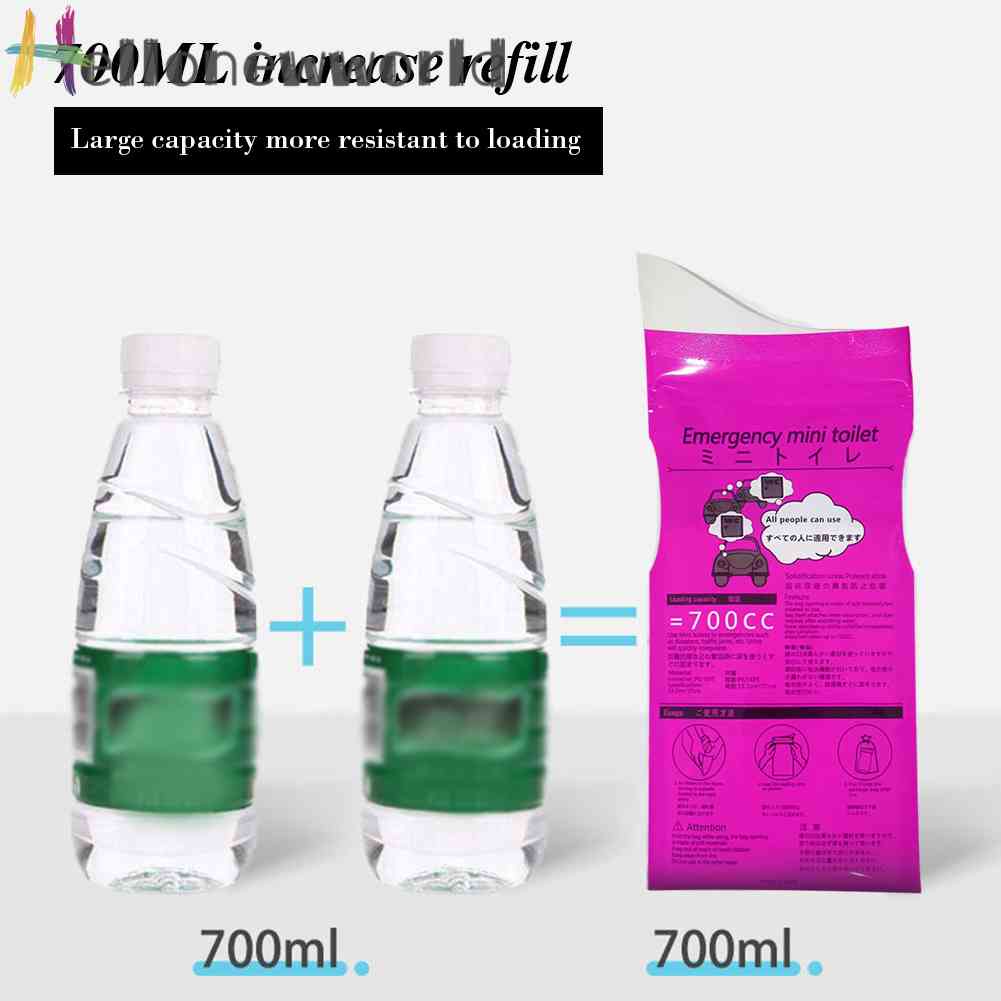 Túi Đi Tiểu Mini 700ml Di Động Dùng Một Lần Đa Ứng Dụng Cho Hoạt