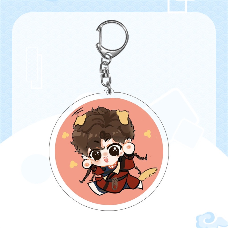 móc chìa khóa nhân vật ngôi sao mặt dây chuyền acrylic hoạt hình hai chiều