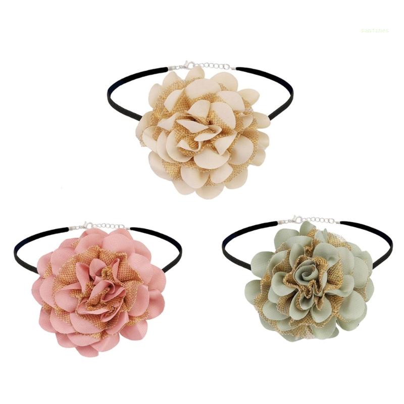 Vòng Cổ Choker Họa Tiết Hoa Thời Trang Cho Nữ