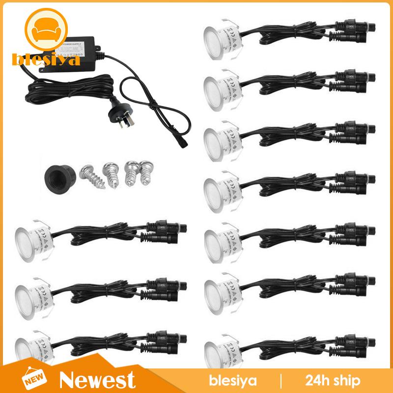 Bộ 10 Đèn LED Chống Thấm Nước Trang Trí Lối Đi Sân Vườn