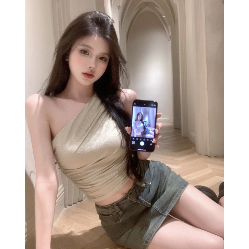 Áo Nữ Không Tay Một Dây Hở Vai Thời Trang Quyến Rũ