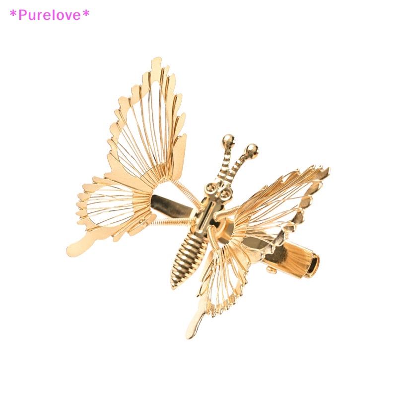 Kẹp Tóc Hình Bướm Đính Ngọc Trai Phối Tua Rua Phong Cách Retro Cho Nữ Mới