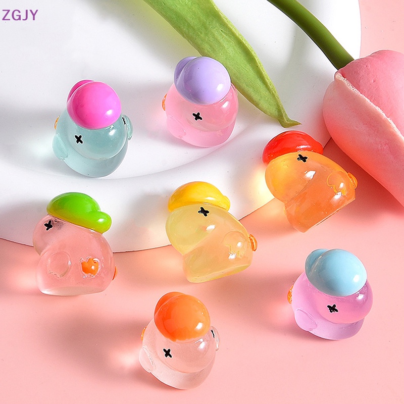 Bộ 5 Vịt Dạ Quang ZGJY Bằng Nhựa Resin Trang Trí Sổ Tay DIY Mới