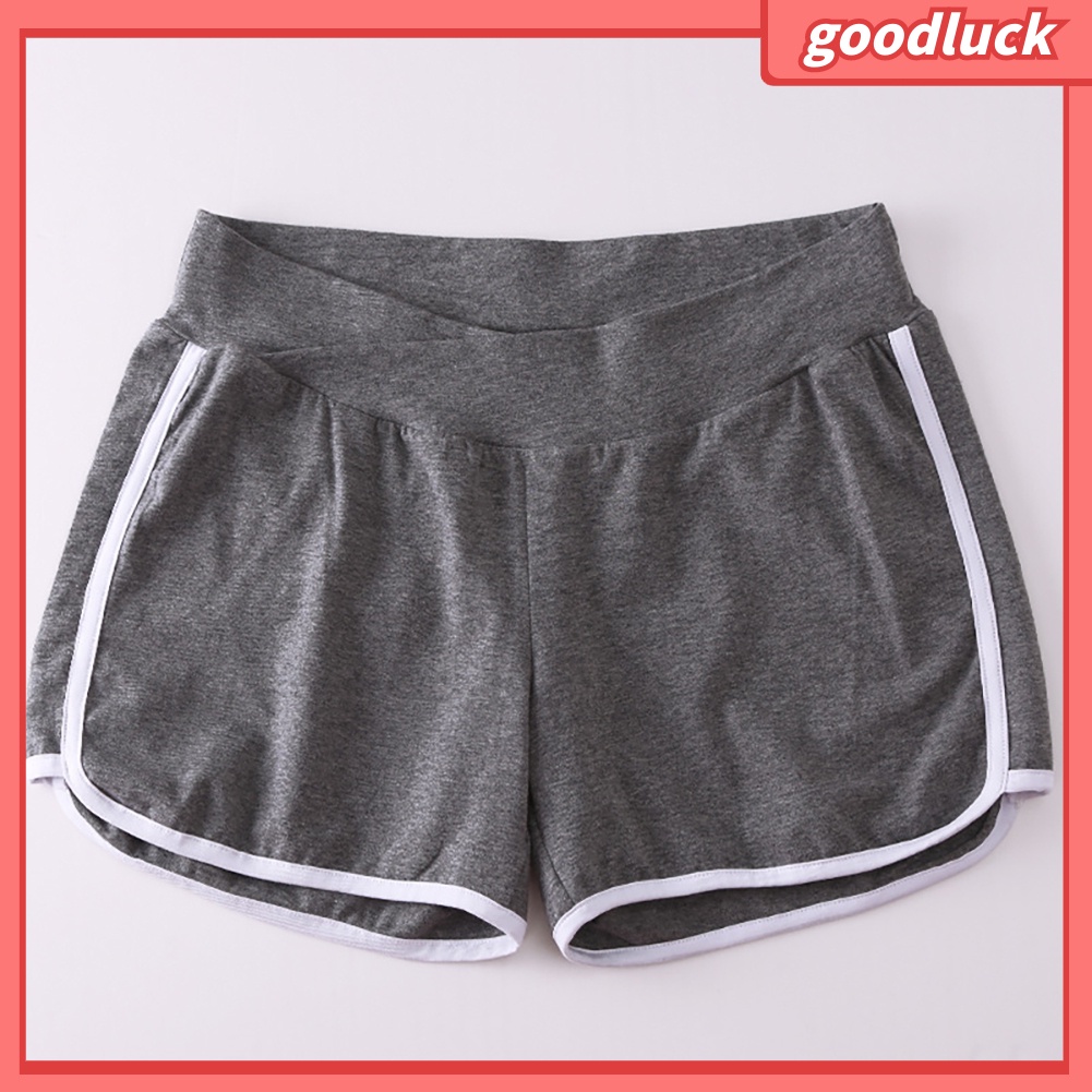 Quần Short Thể Thao Lưng Thun Ống Rộng Thoải Mái Thời Trang Cho Mẹ Bầu