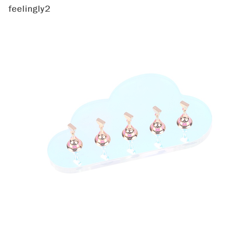 Giá Đỡ Móng Tay Giả Hình Đám Mây Bằng Acrylic Tiện Dụng Cho Salon