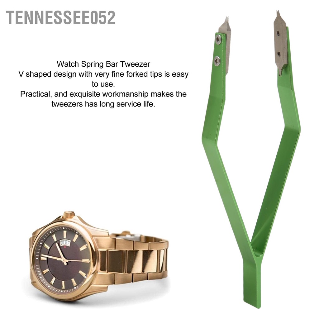 Tennessee052 Đồng hồ nhíp lò xo thép không gỉ hình chữ V hiệu quả cao cho thợ sửa chữa đồng