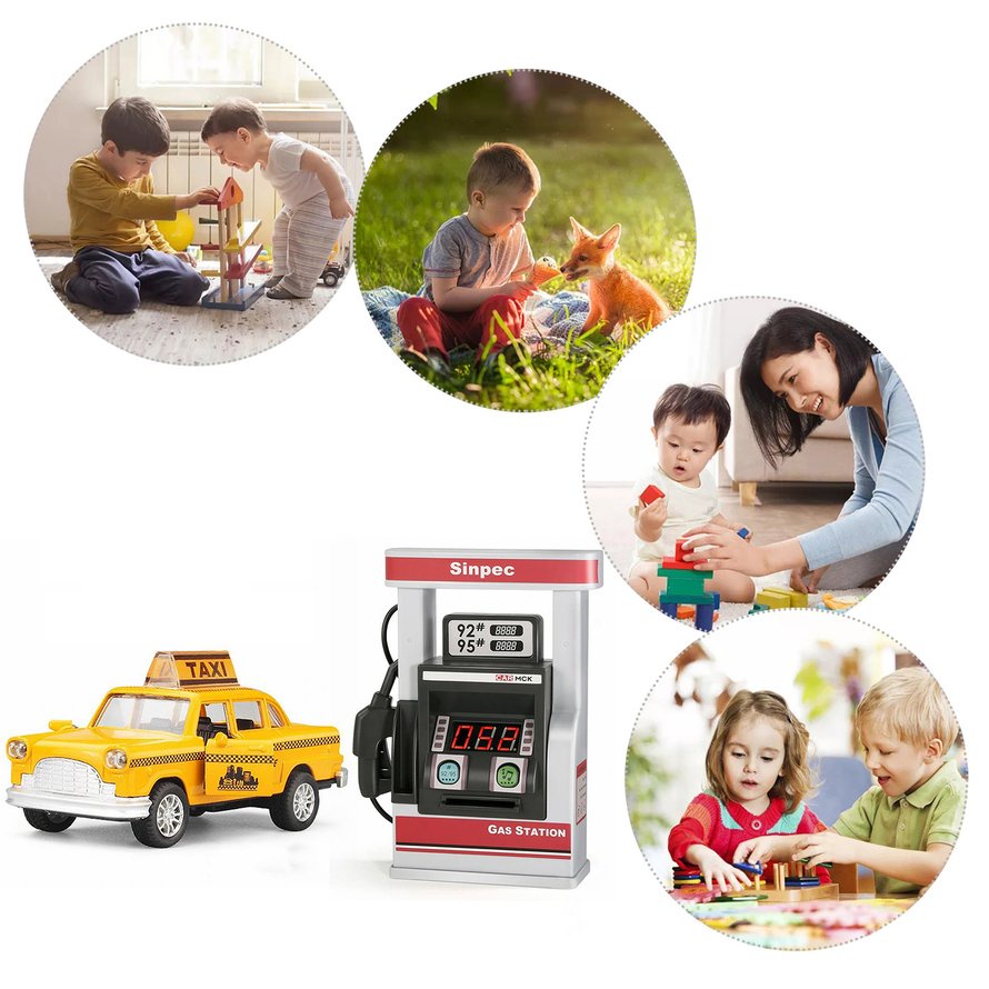 Children's Gas Station Toy Simulation Car Swiping Card Automatic Gas Dispenser
