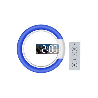 LED Mirror Hollow Wall Clock Modern Minimalist Creative Alarm Clock Wall Clock