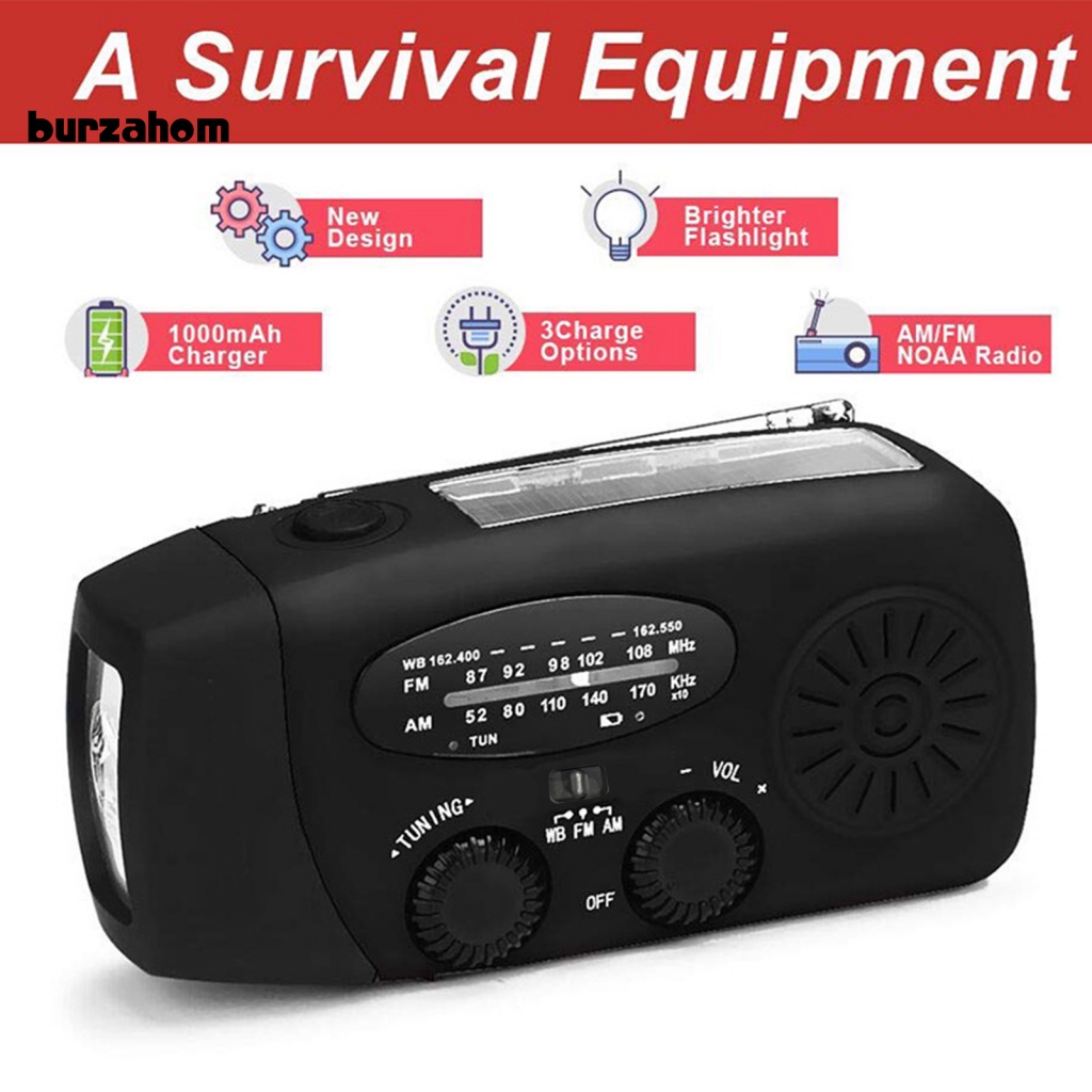 Radio AM / FM / WB Sử Dụng Năng Lượng Mặt Trời Đa Năng