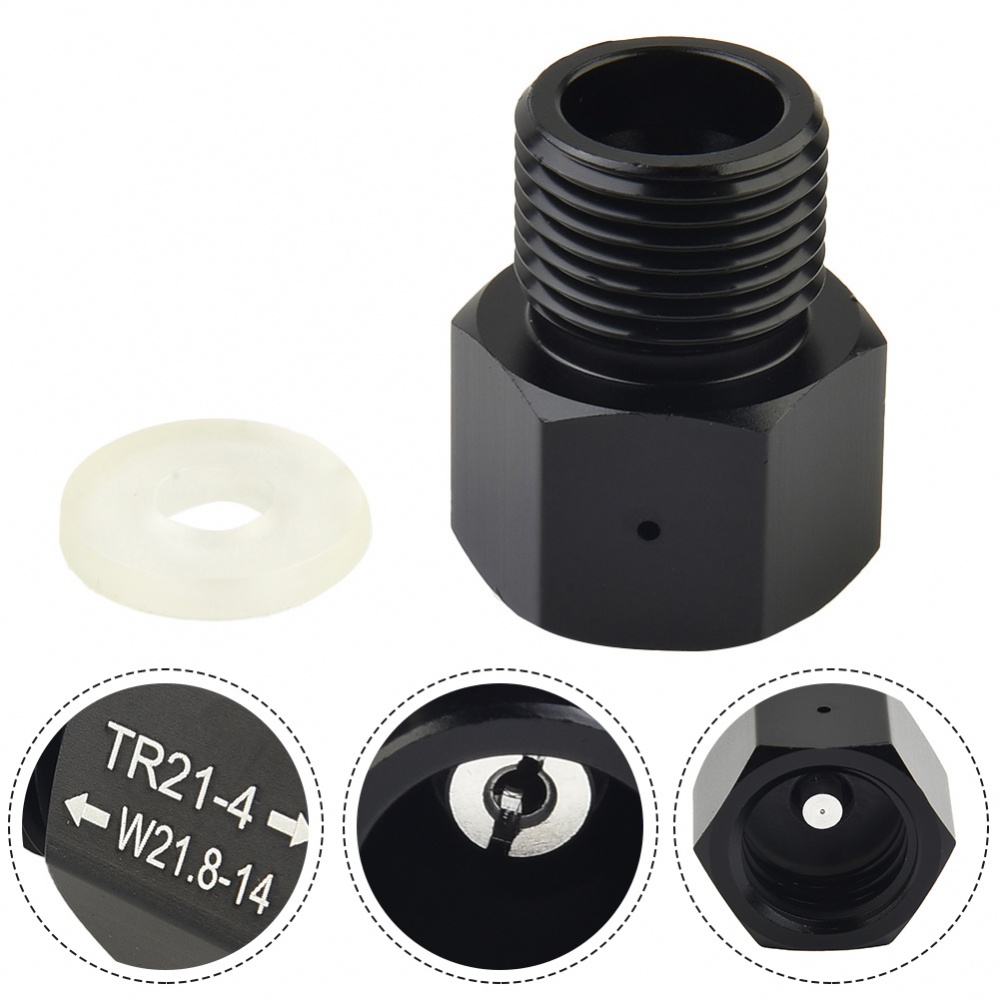 1 Đầu Nối Xi Lanh CO2 T21-4 Sang W21.8 Bằng Nhôm Màu Đen