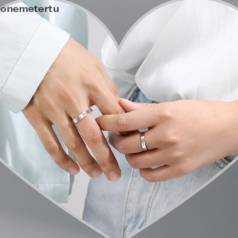 1 Cặp Nhẫn Có Thể Điều Chỉnh Kích Cỡ Dành Cho Cặp Đôi