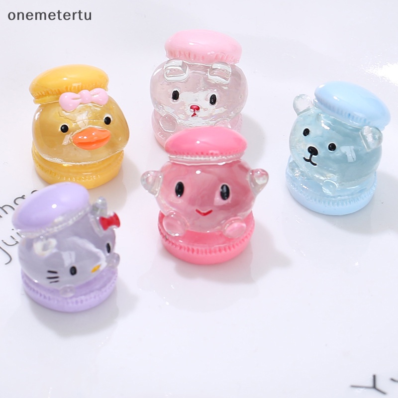 Set 2 Bánh Hamburger Bằng Nhựa Resin Họa Tiết Hoạt Hình DIY Trang Trí Nhà Búp Bê