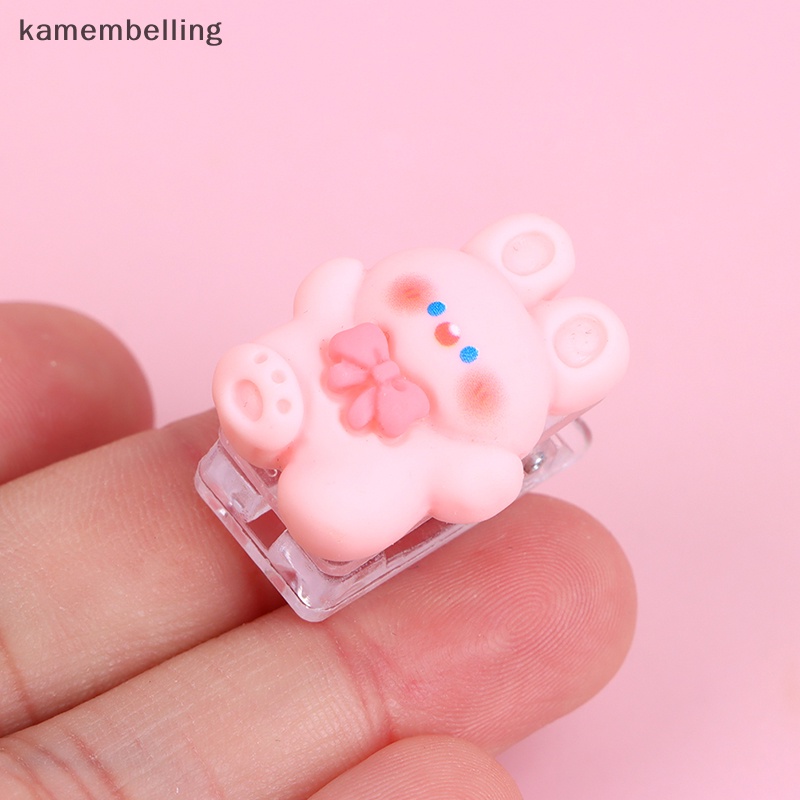 Kamembelling Set 4 Kẹp Tài Liệu Giấy Ghi Chú Bằng Nhựa Họa Tiết Dễ Thương