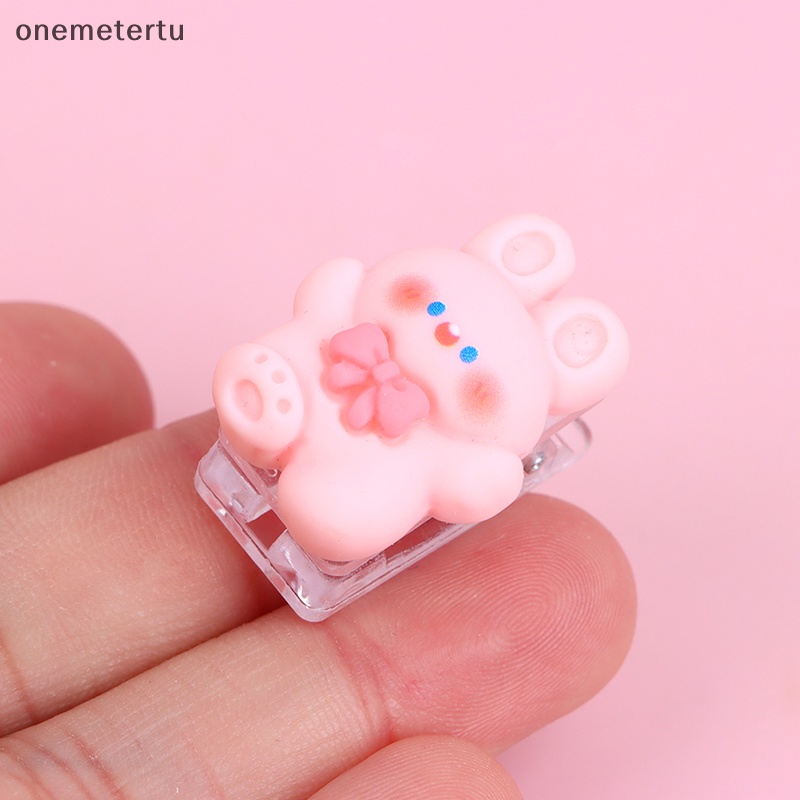 Set 4 Kẹp Tài Liệu Giấy Ghi Chú Bằng Nhựa Họa Tiết Dễ Thương