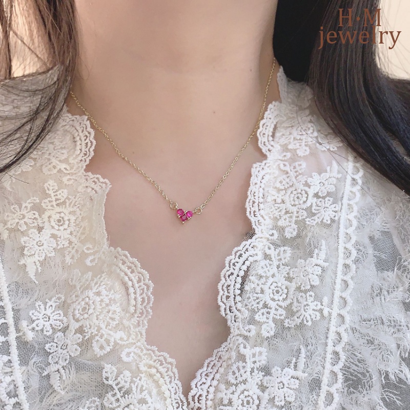 Vòng cổ Bạc 925 Mặt Trái Tim Đơn Giản Mới 2023