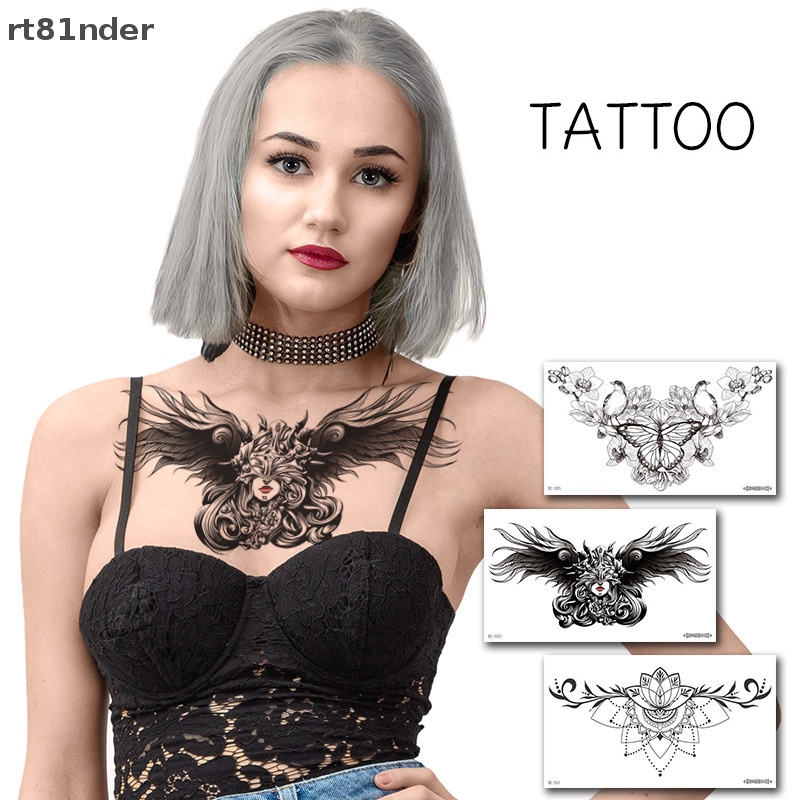 Hình Xăm Tạm Thời Màu Đen Chống Thấm Nước Trang Trí Cơ Thể
