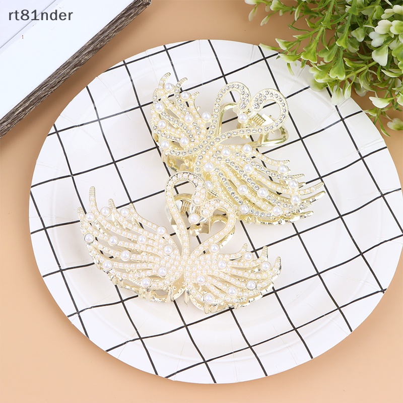 Rt Kẹp Tóc Hình Vuốt Cá Mập Đính Đá Ngọc Trai Giả Trang Trí Tóc Dành Cho Bạn Nữ Và Bé Gái n