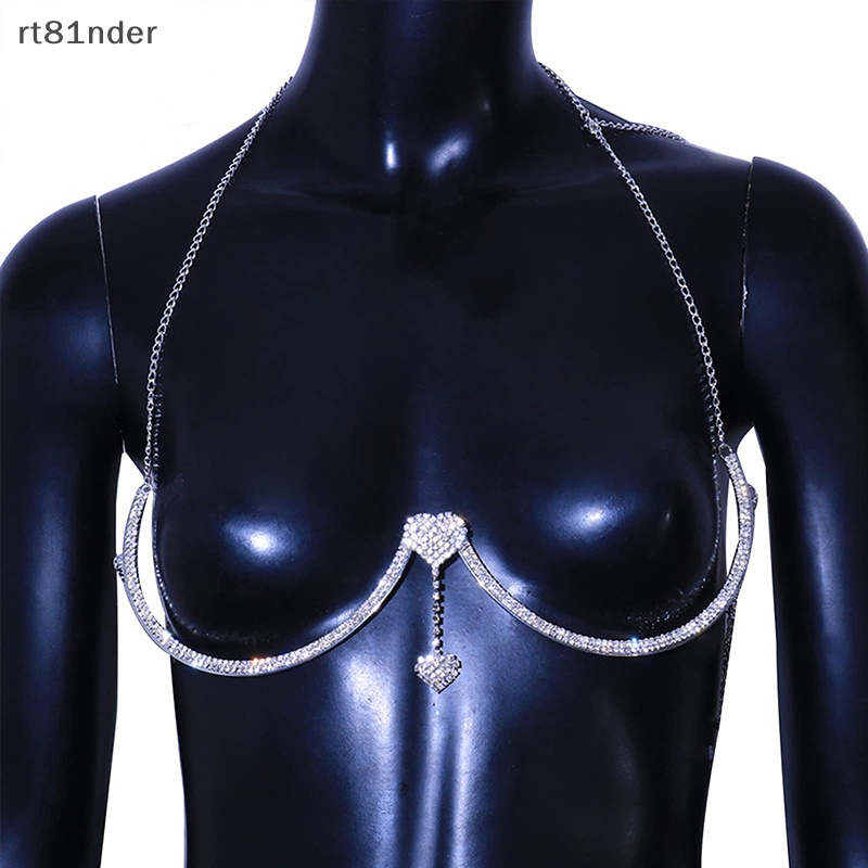 Rt Dây Xích Đeo Ngực Đính Đá Hình Trái Tim Gợi Cảm Hỗ Trợ Mặc Bikini Đi Tiệc Cho Nữ n
