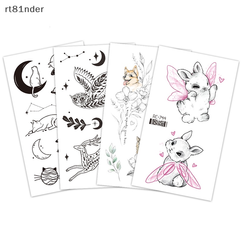 Hình Xăm Dán Tạm Thời Hình Động Vật Màu Đen Sống Động Cho Nam Và Nữ