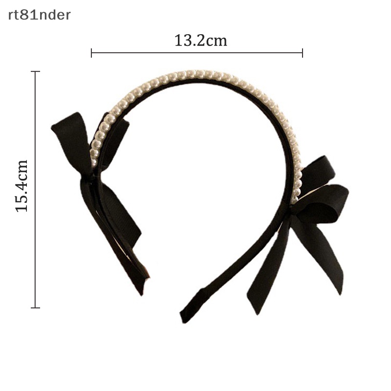 Băng Đô Nơ Đen Đính Ngọc Trai Thời Trang Cho Nữ