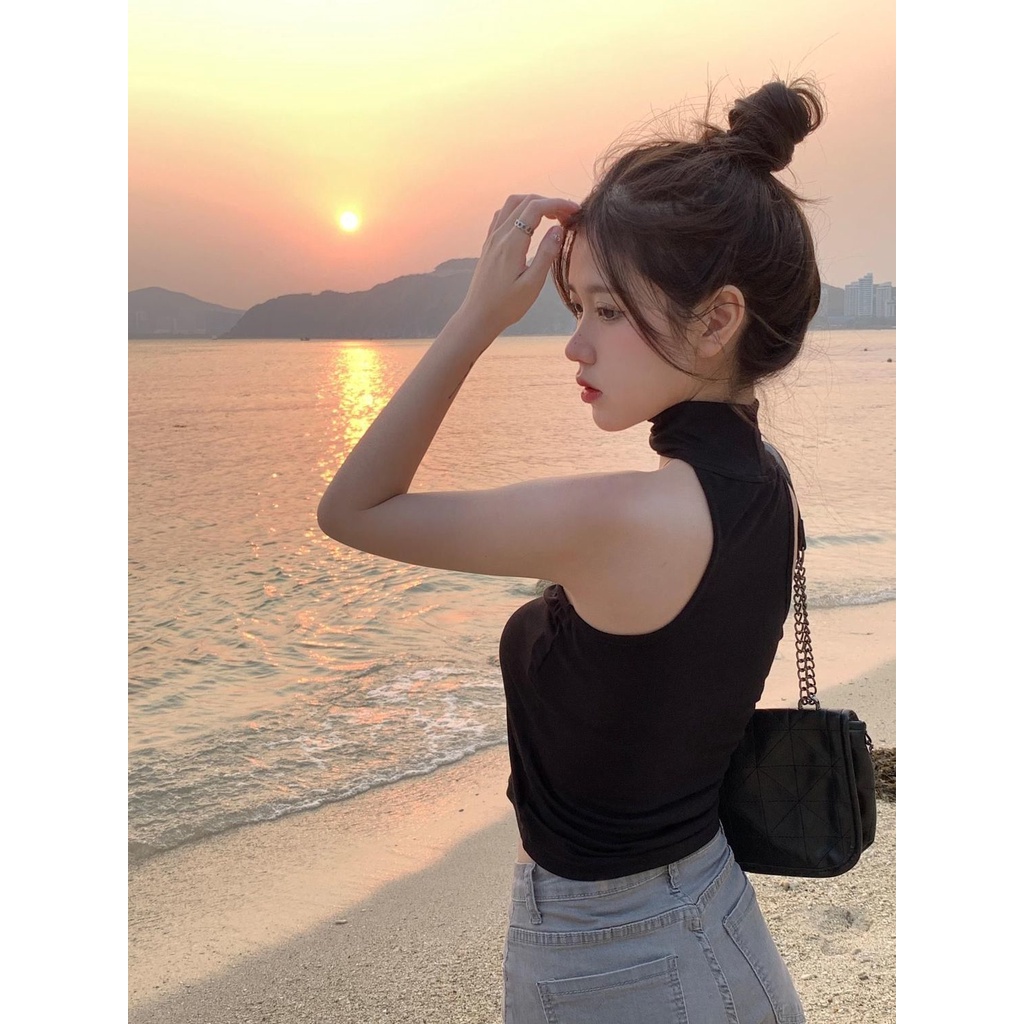 Áo Hai Dây Cổ Yếm Thời Trang Quyến Rũ Cho Nữ