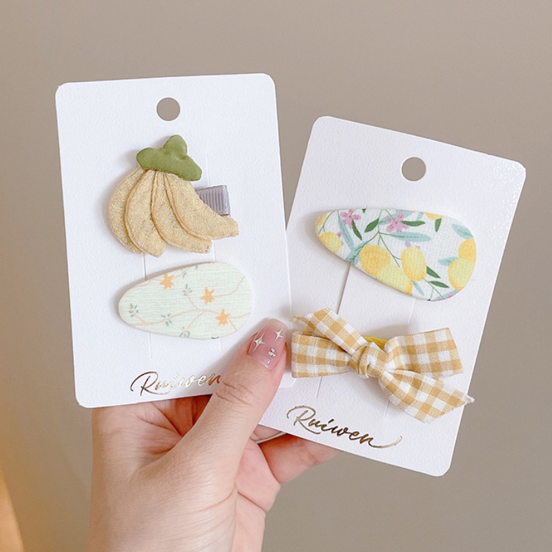 Kẹp Tóc Nơ Vải Dễ Thương Cho Bé Gái