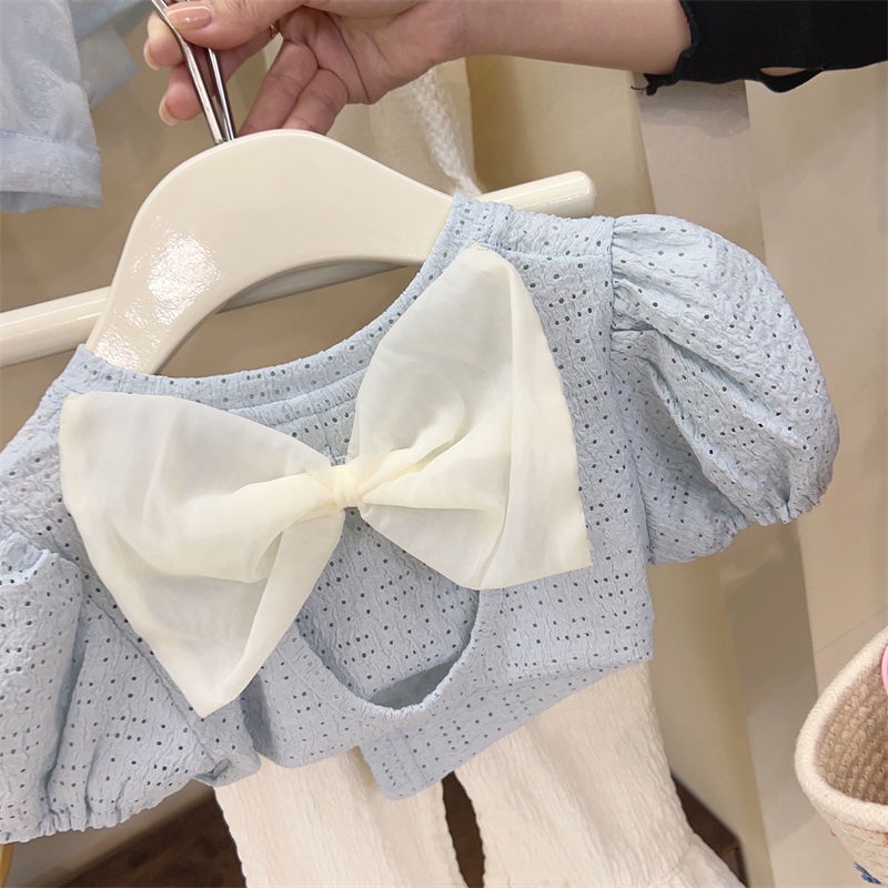 Set Áo Thun Tay Ngắn Và Quần Dài Phong Cách Hàn Quốc Thời Trang Mùa Hè Mới 2023 Dành Cho Bé Gái