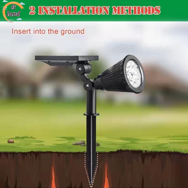 Đèn Led Trang Trí Sân Vườn Dùng Năng Lượng Mặt Trời Có Thể Điều Chỉnh 7 Màu Sắc Thay Đổi 180 Độ