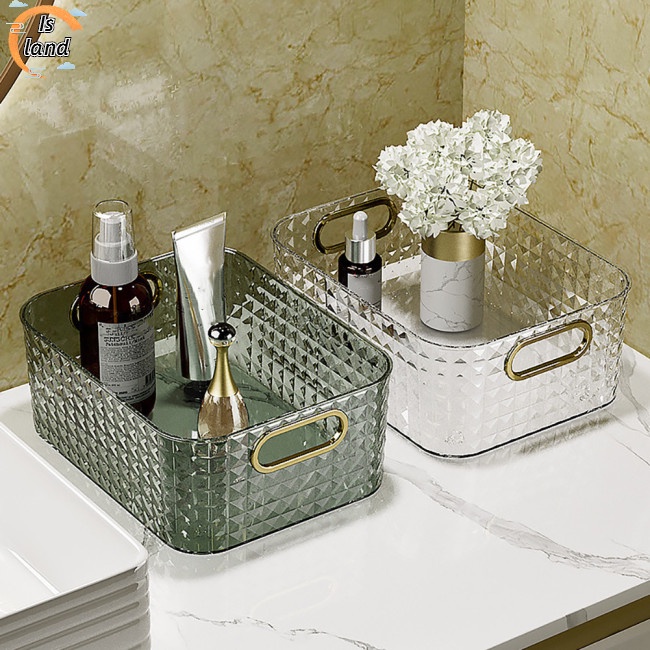 Giỏ Đựng Đồ Trang Sức / Mỹ Phẩm Có Tay Cầm Dày Dặn Tiện Dụng Cho Nhà Bếp / Phòng Tắm
