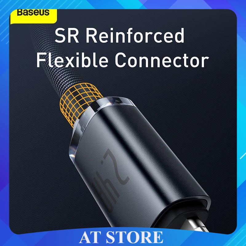 Cáp Sạc Nhanh USB To IP  Baseus Crytal Shine 2.4A Chính Hãng - Sạc Dây Dù USB to IP