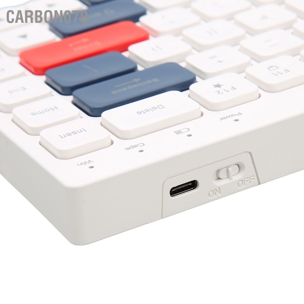 Carbon070 Bàn Phím Bluetooth Không Dây 2.4G 84 Giao Diện Loại C Waterdrop Keycap Máy Tính Bảng Cho Điện Thoại Di Động Để