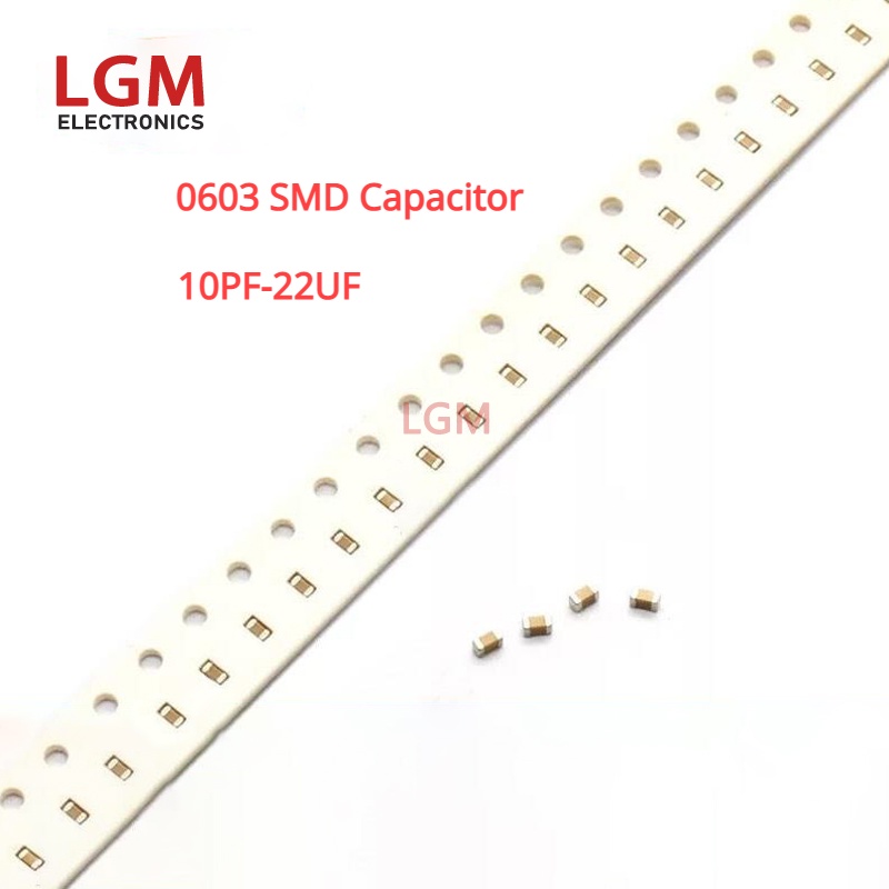 100 Cái 0603 Tụ điện SMD 10PF-22UF