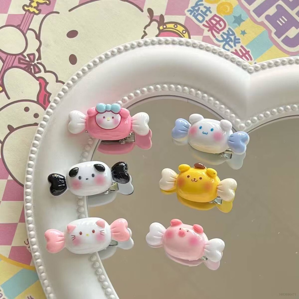 SANRIO Kẹp Tóc Hình Bánh Kẹo Hoạt Hình Dễ Thương Cho Nữ
