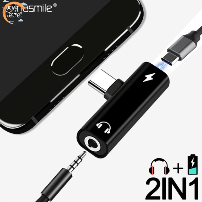 Dây Cáp Chuyển Đổi Tai Nghe 2 Trong 1 Usb 3.5 Sang Type C Otg Tương Thích Với Macbookpro Xiaomi Huawei