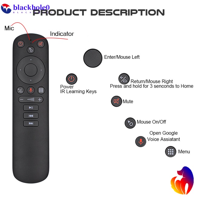 Bộ Bàn Phím Và Chuột Không Dây BH G50s Điều Khiển Bằng Giọng Nói Tương Thích Với Android Tv