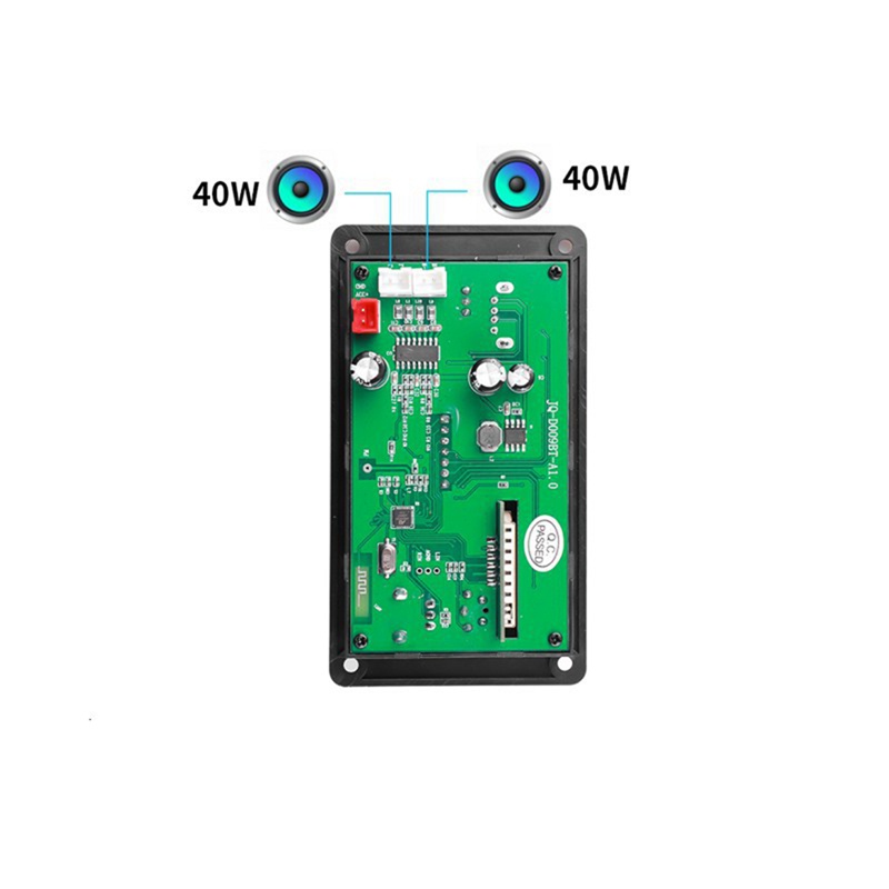 Bảng Mạch Khuếch Đại Âm Thanh MP3 Màn Hình Màu 2X40W Hỗ Trợ TF USB AUX 3.5 WAV Cho Xe Hơi