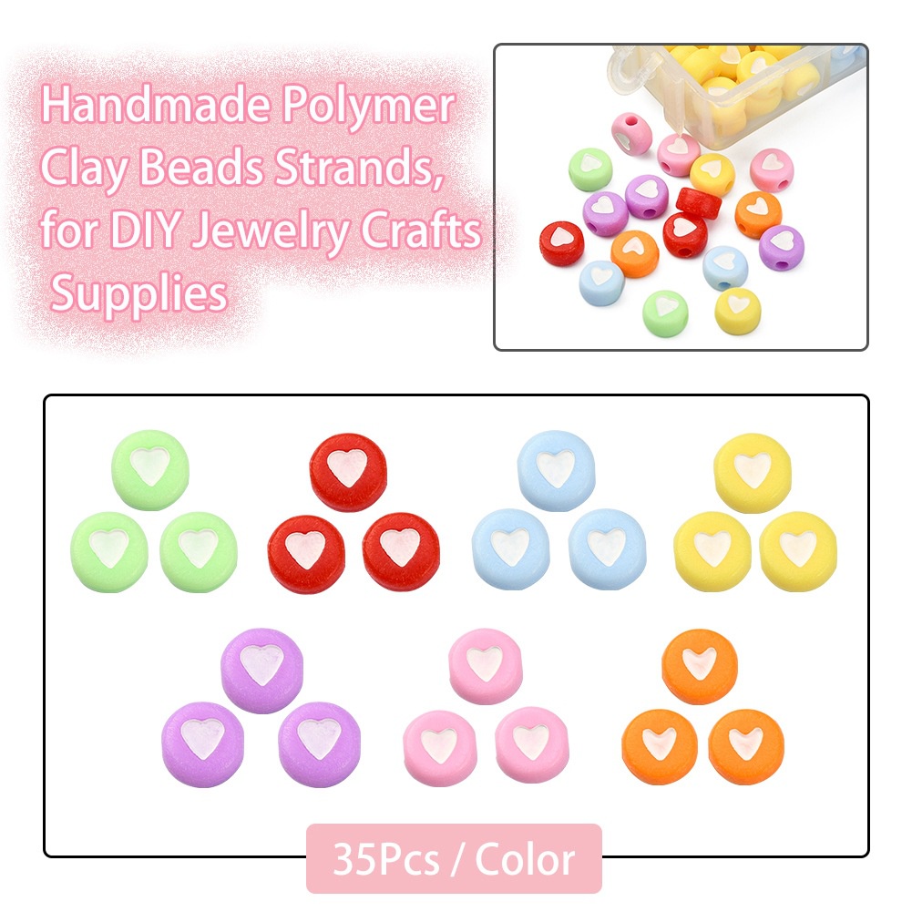 Hạt Nhựa Acrylic 7 Màu Hình Trái Tim Dùng Làm Trang Sức DIY