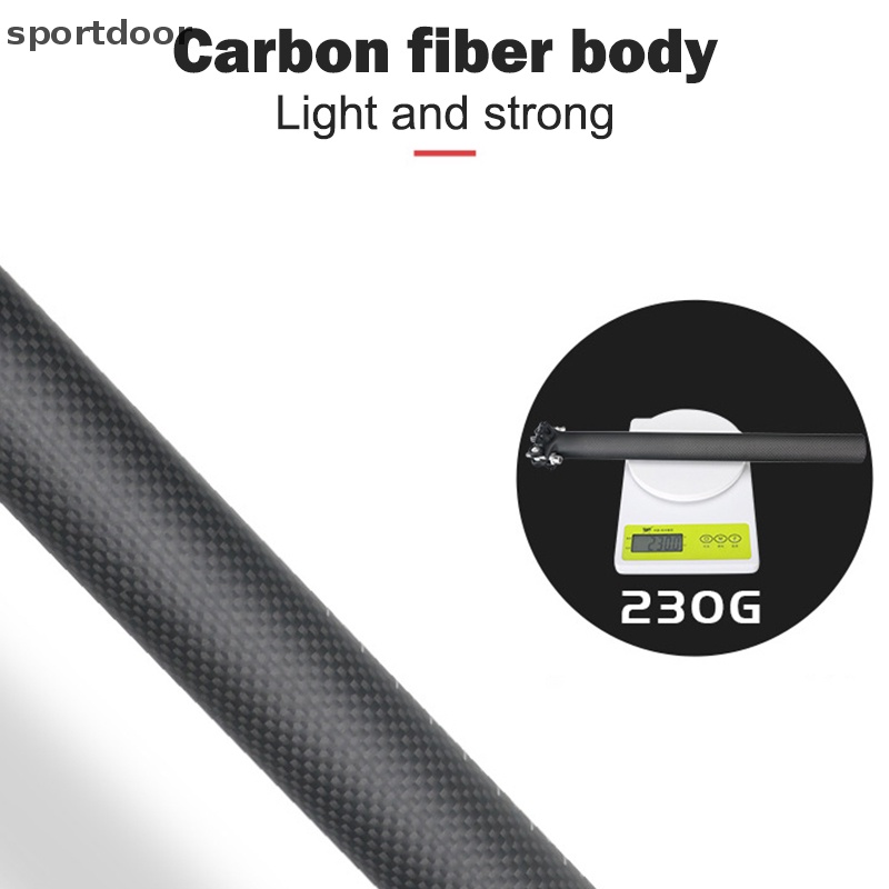 Trục Gắn Yên Xe Đạp Leo Núi Màu Đen Nhám 350mm / 400mm Dài 27.2 / 30.8 / 31.6mm Bằng Sợi Carbon